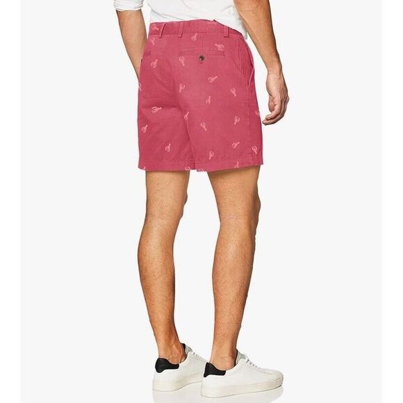 Amazon Essentials Young Men's Classic Fit 7" Chino Shorts Red Lobster Size 30 - Picture 5 of 7